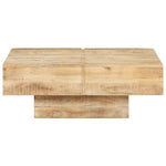 ZNTS Coffee Table 80x80x28 cm Solid Mango Wood 323592