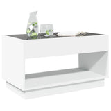 Coffee Table with Infinity LED White 90x50x50 cm 847665