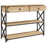 Console Table Sonoma Oak 100x28x75 cm Engineered Wood 834191
