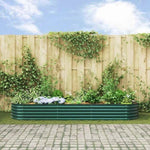 Garden Raised Bed Green 320 x 80 x 44 cm Steel 42008128