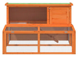 Rabbit Hutch Brown 102x90x84.5 cm Solid Wood Pine 172283