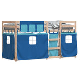 Bunk Bed without Mattress Blue 75x190 cm Small Single Solid Wood Pine 3283911