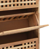 247600 Shoe Storage Cabinet 55x20x104 cm Solid Walnut Wood
