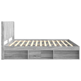 Bed Frame with Storage and Headboard Grey Sonoma 180 x 200 cm 3413826