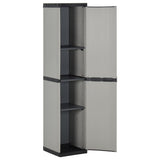 Garden Storage Cabinet Grey and Black PVC, Polypropylene Medium 340985