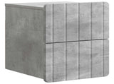 Wall-Mounted Bedside Cabinet with Drawer 2 pcs Concrete Grey 898302