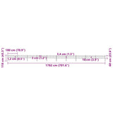 Garden Fence Steel Sturdy Rectangular Modern 277602
