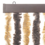 Fly Curtain Dark Brown and Beige 118x220 cm Chenille 4004885