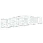 Arched Gabion Baskets 10 pcs 400x30x60/80 cm Galvanised Iron 3145808