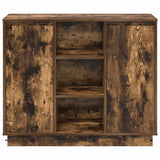 LED Sideboard Smoked Oak 90 x 32 x 75 cm Engineered Wood 869686