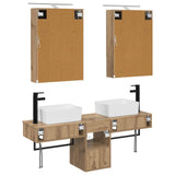 Bathroom Cabinet Set 5 pcs Artisan Oak 50 x 14.5 x 70 cm 3406326