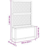 Planter with Trellis 100x32x165 cm Solid Wood Acacia 364901