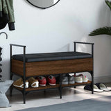 Shoe Bench Brown Oak 85.5x42x57.5 cm Engineered Wood 835233