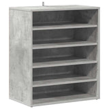 Shoe Cabinet Concrete Grey 60x35x70 cm Engineered Wood 808940