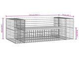 Garden Bench Douglas wood, Galvanised steel Solid douglas wood 834378
