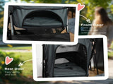 Foldable Pet Stroller, Dog Jogger with Reversible Handle, EVA Wheel, Brake, Basket, Adjustable T3398P349571