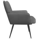 Armchair Dark Grey Corduroy Fabric 42047712