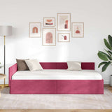 Corner Bed Frame with Headboard Wine Red 80 cm x 200 cm Velvet 42016065
