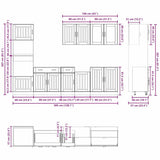 7 Piece Kitchen Cabinet Set Lucca High Gloss White Engineered Wood 3314743