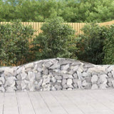 Arched Gabion Baskets 10 pcs 400x30x60/80 cm Galvanised Iron 3146848