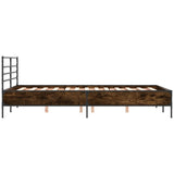 Bed Frame without Mattress Smoked Oak 120x200 cm 3280039