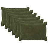 Throw Pillow 6 pcs HOUTEN Green 40 x 60 cm Microfiber Fleece 933345