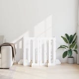 Folding Pet Fence 4 pcs White 201 x 38 x 90 cm Engineered Wood 8005972