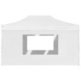 Professional Folding Party Tent with Walls Aluminium 4.5x3 m White 45500