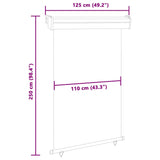 Balcony Side Awning 125x250 cm Black 48418