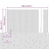 Fence and Post Silver 1.5 x 10 m Steel 3336339