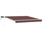 Manual Retractable Awning with LED Brown 300x250 cm 3215374
