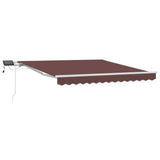 Manual Retractable Awning with LED Brown 300x250 cm 3215374