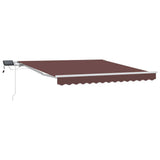 Manual Retractable Awning with LED Brown 300x250 cm 3215374