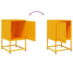 ZNTS Bedside Cabinet Mustard Yellow 36x39x60.5 cm Steel 846452