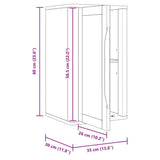 Bathroom Wall Cabinet with Door FLORO Wax Brown 35 x 30 x 60 cm 42011235