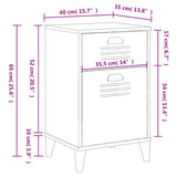 Bedside Cabinet VIKEN White Engineered Wood 374914