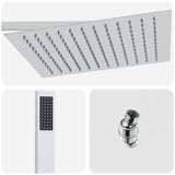 Concealed Shower System Silver Stainless Steel 201 42028988