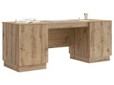 Desk with Shelf Artisan Oak 142.5 x 50 x 75 cm Engineered Wood 3414629