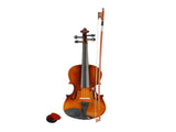 New 3/4 Acoustic Violin Case Bow Rosin Natural 19196091