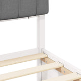 Bed Frame with Upholstered Headboard Light Grey 100 x 200 cm 877793