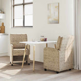Dining Chairs with Wheels 2 pcs Light grey 57 x 67 x 95 cm 42017844