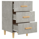 Bedside Cabinet Concrete Grey 40x40x66 cm Engineered Wood 812082
