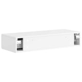 Wall-Mounted Side Table High Gloss White 87.5 x 34.5 x 17 cm 898669