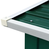 Log Storage Shed Galvanised Steel 172x91x154 cm Green 47080