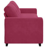 Sofa Wine Red 221 x 78 x 80 cm Fabric 4105138