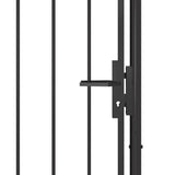 ZNTS Garden Gate Steel 1x2.5 m Black 146321