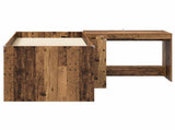 Kids'High Bed Frame with Desk 2 pcs Old wood Engineered Wood 3423468