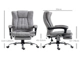 Office Chair with Massage and Heat, Microfibre Reclining Computer Desk Chair with Footrest and T3398P328208