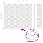 Hexagon Fence Grey 1.6 x 25 m Steel 42005551
