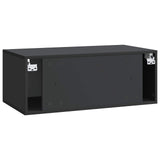 Wall-Mounted TV Cabinet 78.5 x 41 x 30 cm Black Engineered Wood 899196